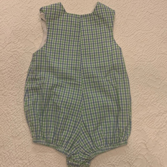 Bailey Brothers Smocked Golf Bubble Green and Blue Plaid 3m Perfect for Masters - Picture 3 of 4